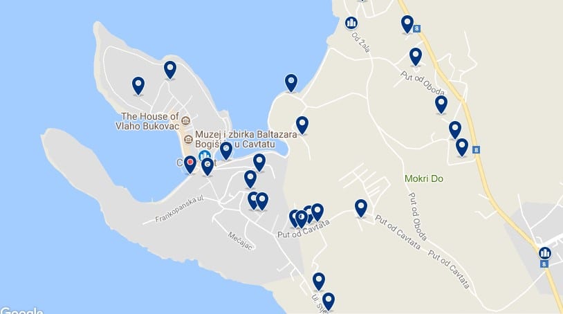 Alojamiento en Cavtat - Clica sobre el mapa para ver todo el alojamiento en esta zona