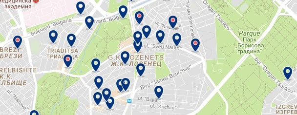 Alojamiento en Lozenets - Sofía - Clica sobre el mapa para ver todo el alojamiento en esta zona.png