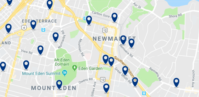 Accommodation in Newmarket - Click on the map to see all available accommodation in this area