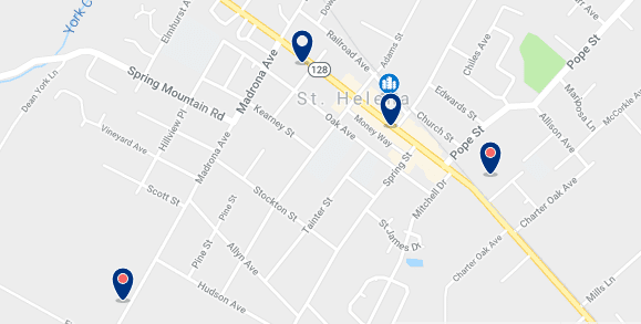 Accommodation in St. Helena – Click on the map to see all available accommodation in this area