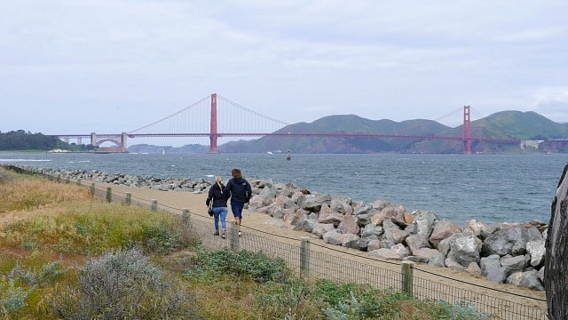 Vista del Golden Gate desde Marina District, una de las mejores zonas donde alojarse en San Francisco