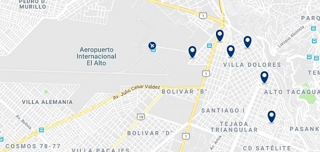 Accommodation near Aeropuerto Internacional El Alto - Click on the map to see all accommodation in this area