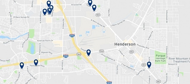 Accommodation in Henderson - Click on the map to see all available accommodation in this area
