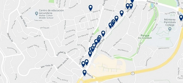 Accommodation in Munras Avenue - Click on the map to see all available accommodation in this area