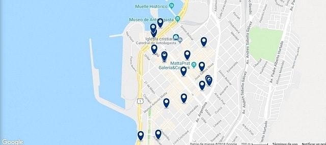 Accommodation in Antofagasta Centro - Click on the map to see all accommodation in this area