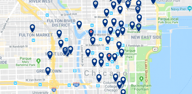 Alojamiento en West Loop - Clica sobre el mapa para ver todo el alojamiento en esta zona
