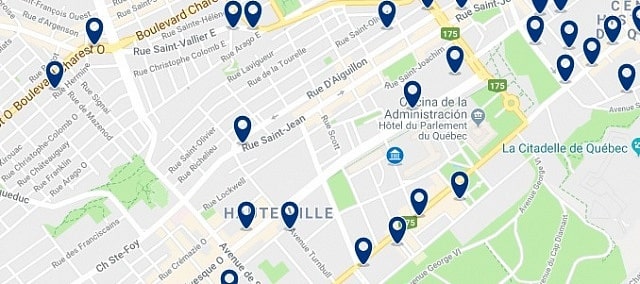 Accommodation in Saint Jean Baptiste - Click on the map to see all available accommodation in this area