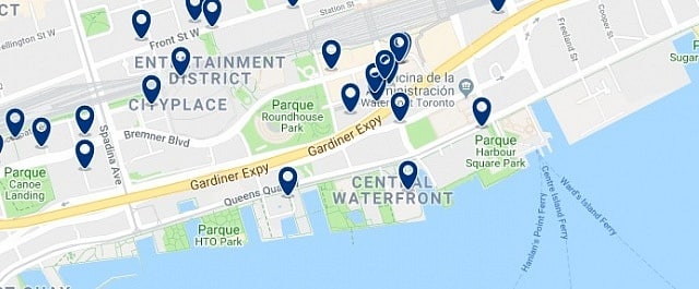 Alojamiento en Harbourfront - Clica sobre el mapa para ver todo el alojamiento en esta zona