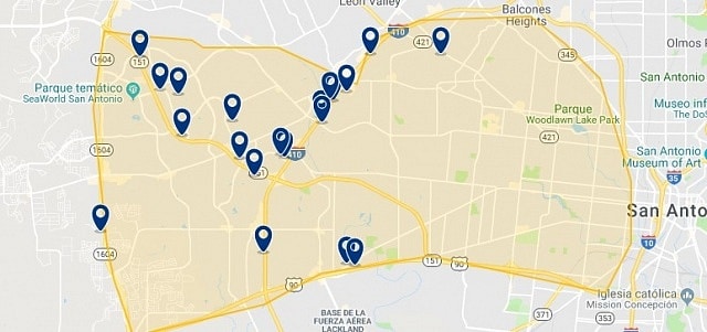 Alojamiento en West San Antonio - Haz clic para ver todo el alojamiento disponible en esta zona