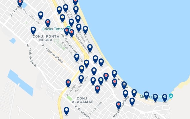 Accommodation in Via Costeira - Click on the map to see all available accommodation in this area