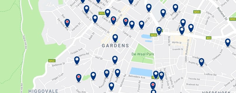 Alojamiento en Gardens - Haz clic para ver todos el alojamiento disponible en esta zona