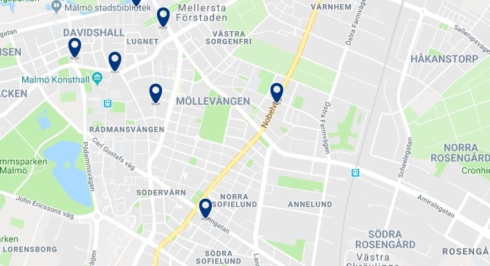 Accommodation in Innerstaden - Click on the map to see all available accommodation in this area