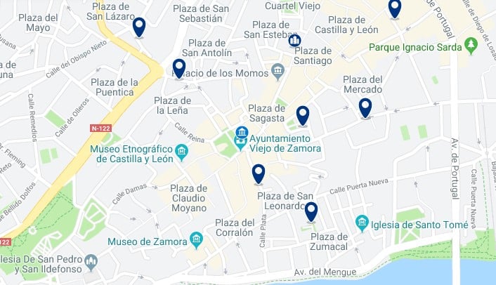Alojamiento en el Centro Histórico de Zamora - Haz clic para ver todos el alojamiento disponible en esta zona