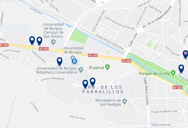 Alojamiento cerca de la Universidad de Burgos - Haz clic para ver todos el alojamiento disponible en esta zona
