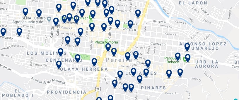 Alojamiento en Pereira - Haz clic para ver todos el alojamiento disponible en esta zona