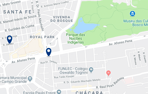 Alojamiento en el Este de la ciudad – Click on the map to see all available accommodation in this area
