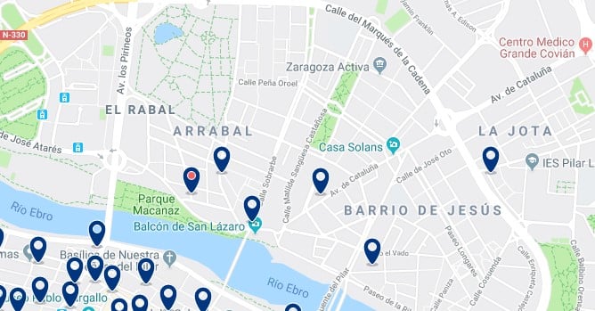 Alojamiento en el Arrabal de Zaragoza - Haz clic para ver todos el alojamiento disponible en esta zona