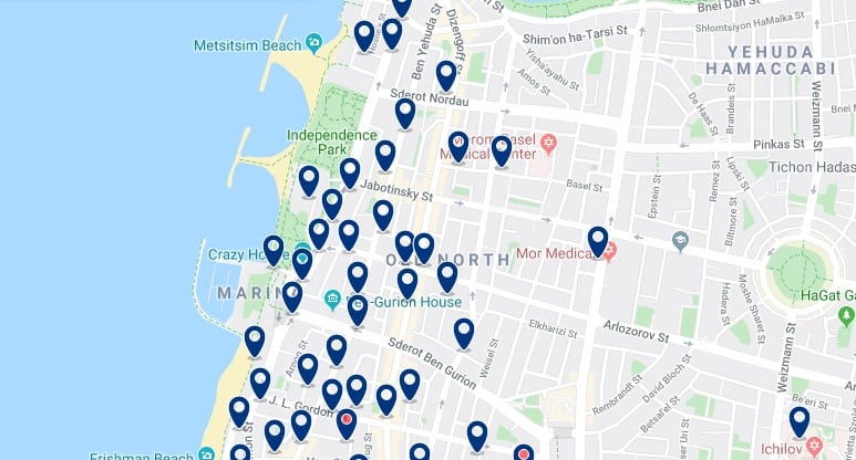 Alojamiento en el Old North de Tel Aviv - Haz clic para ver todos el alojamiento disponible en esta zona