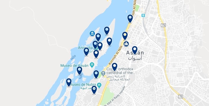 Alojamiento en la Isla Elefantina de Aswan - Haz clic para ver todos el alojamiento disponible en esta zona