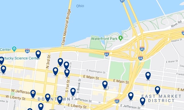 Alojamiento en Waterfront Park - Clica sobre el mapa para ver todo el alojamiento en esta zona