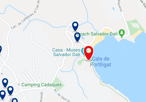 Accommodation in Port Lligat – Click on the map to see all the accommodation in this area