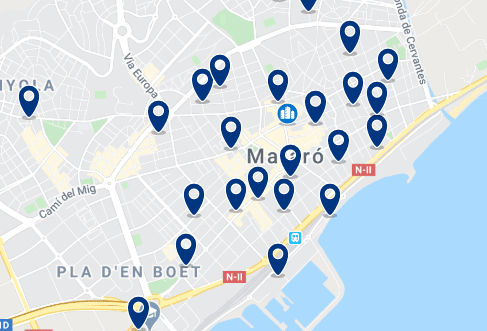 Alojamiento en el centro y cerca de las playas de Mataró - Haz clic para ver todo el alojamiento disponible en esta zona