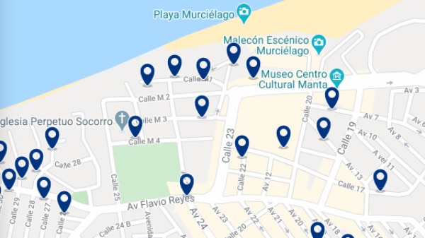 Alojamiento cerca del Puerto de Manta – Haz clic para ver todo el alojamiento disponible en esta zona