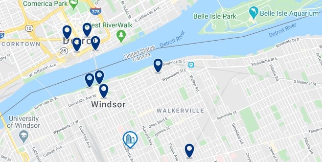Alojamiento en Windsor - Clica sobre el mapa para ver todo el alojamiento en esta zona