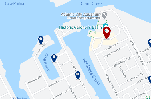 Alojamiento cerca de Atlantic City Beach (cerca del acuario) - Haz clic para ver todo el alojamiento disponible en esta zona