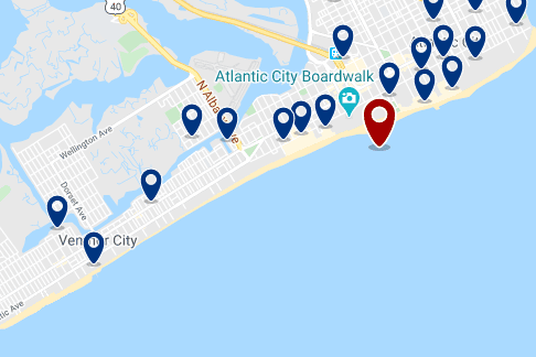 Alojamiento cerca del Atlantic City Boardwalk - Haz clic para ver todo el alojamiento disponible en esta zona