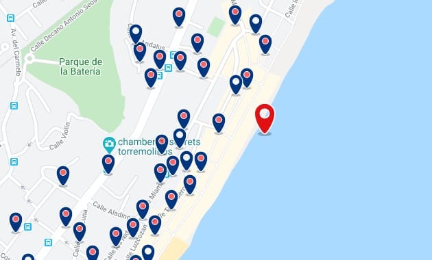 Alojamiento en La Carihuela - Clica sobre el mapa para ver todo el alojamiento en esta zona