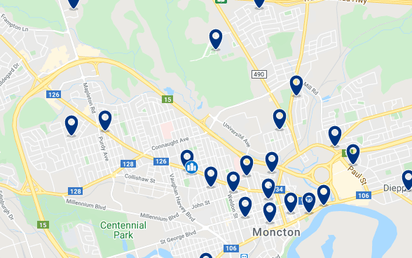 Alojamiento en Moncton City Centre - Haz clic para ver todo el alojamiento disponible en esta zona