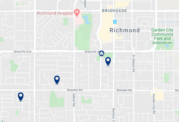 Alojamiento en Richmond City Centre - Haz clic para ver todo el alojamiento disponible en esta zona