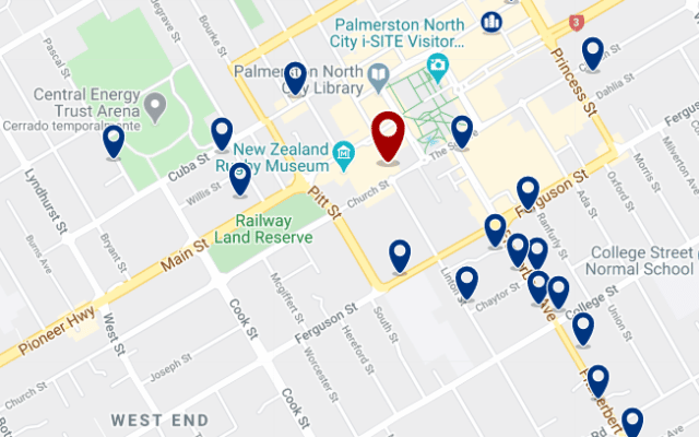 Alojamiento en Palmerston North – Haz clic para ver todo el alojamiento disponible en esta zona