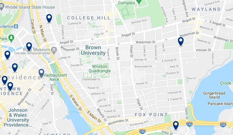 Alojamiento cerca de Brown University - Haz clic para ver todos el alojamiento disponible en esta zona