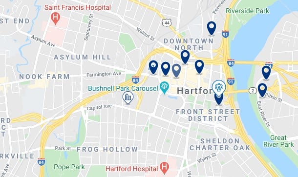 Alojamiento en Downtown Hartford - Haz clic para ver todos el alojamiento disponible en esta zona