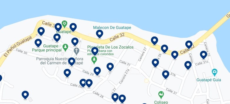 Alojamiento en el pueblo de Guatapé - Haz clic para ver todos el alojamiento disponible en esta zona