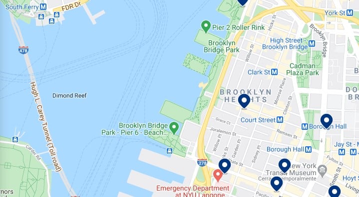 Alojamiento en Brooklyn Heights - Haz clic para ver todos el alojamiento disponible en esta zona