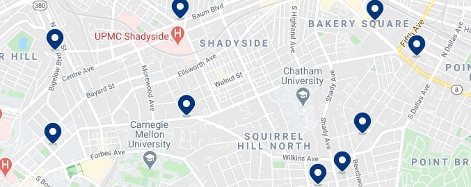 Alojamiento en Shadyside - Haz clic para ver todos el alojamiento disponible en esta zona