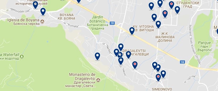 Alojamiento cerca de Vitosha - Sofía - Clica sobre el mapa para ver todo el alojamiento en esta zona.png