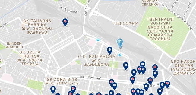 Accommodation around the Central Train Station in Sofia - Click on the map to see all accommodation options in this area.png