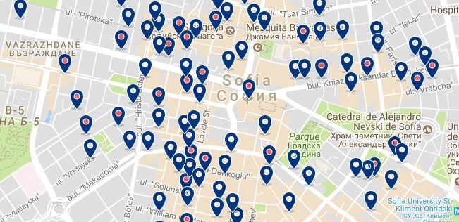 Alojamiento en Sofía - Centrum - Clica sobre el mapa para ver todo el alojamiento en esta zona.png