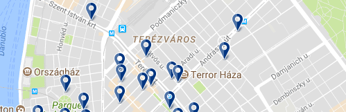 Alojamiento en Terézváros - Clica sobre el mapa para ver todo el alojamiento en esta zona