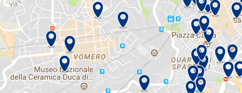 Staying in Vomero – Click on the map to see all available accommodation in this area