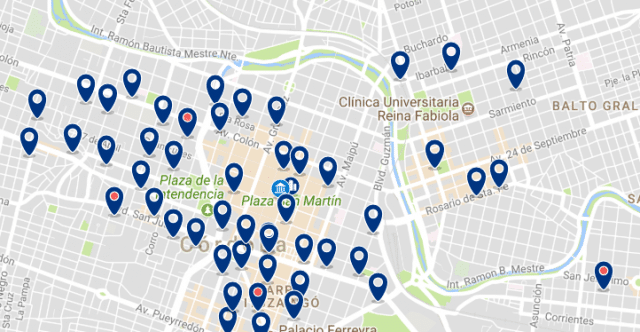 Accommodation near Cordoba's Cathedral - Click on the map to see all available accommodation in this area