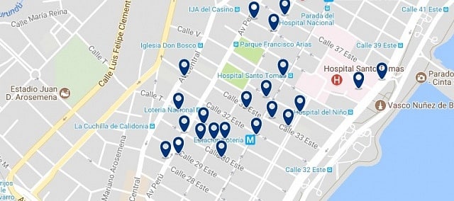 Alojamiento en Calidonia - Clica sobre el mapa para ver todo el alojamiento en esta zona