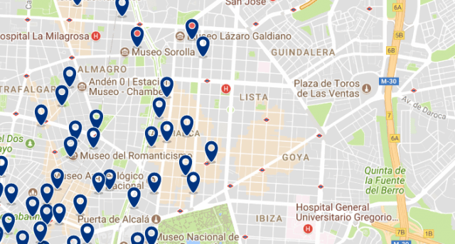 Accommodation in Salamanca - Click on the map to see all available accommodation in this area