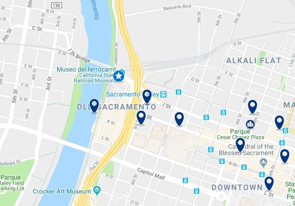 Alojamiento en Old Sacramento - Haz clic para ver todo el alojamiento disponible en esta zona