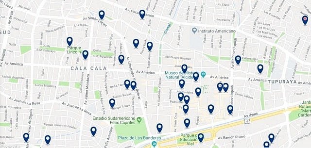 Accommodation in North Cochabamba - Click on the map to see all accommodation in this area