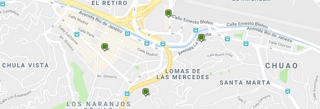 Accommodation in Las Mercedes - Click on the map to see all available accommodation in this area